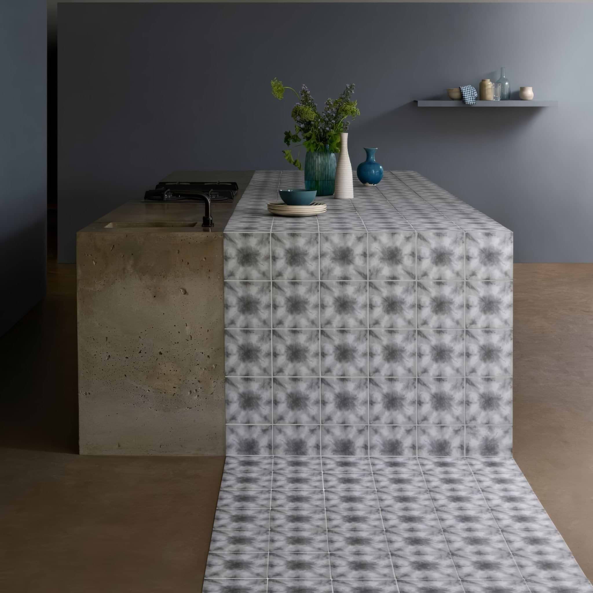 Designers Guild Shibori Graphite - Hyperion Tiles