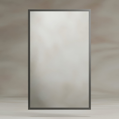 Docklands Rectangular Mirror 50x80cm Brushed Stainless Steel - Hyperion Tiles