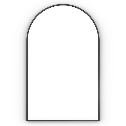 Docklands Arch Mirror 50x80cm in Black - Hyperion Tiles