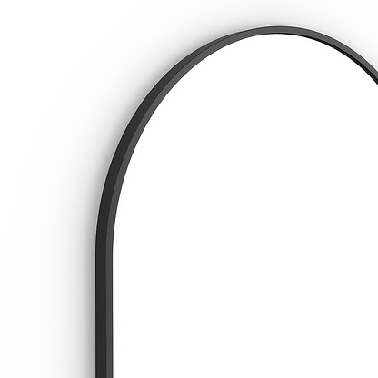 Docklands Arch Mirror 50x80cm in Black - Hyperion Tiles