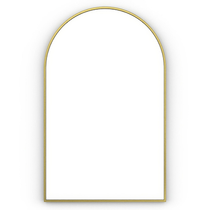 Docklands Arch Mirror 50x80cm in Brushed Brass - Hyperion Tiles