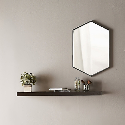 Docklands Hexagonal Mirror Black - Hyperion Tiles