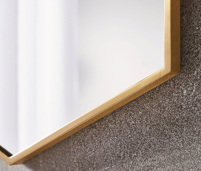 Docklands Hexagonal Mirror Brushed Brass - Hyperion Tiles