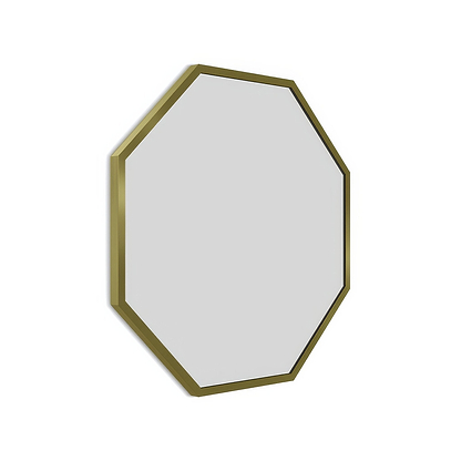 Docklands Octagon Mirror 60cm Brushed Brass - Hyperion Tiles