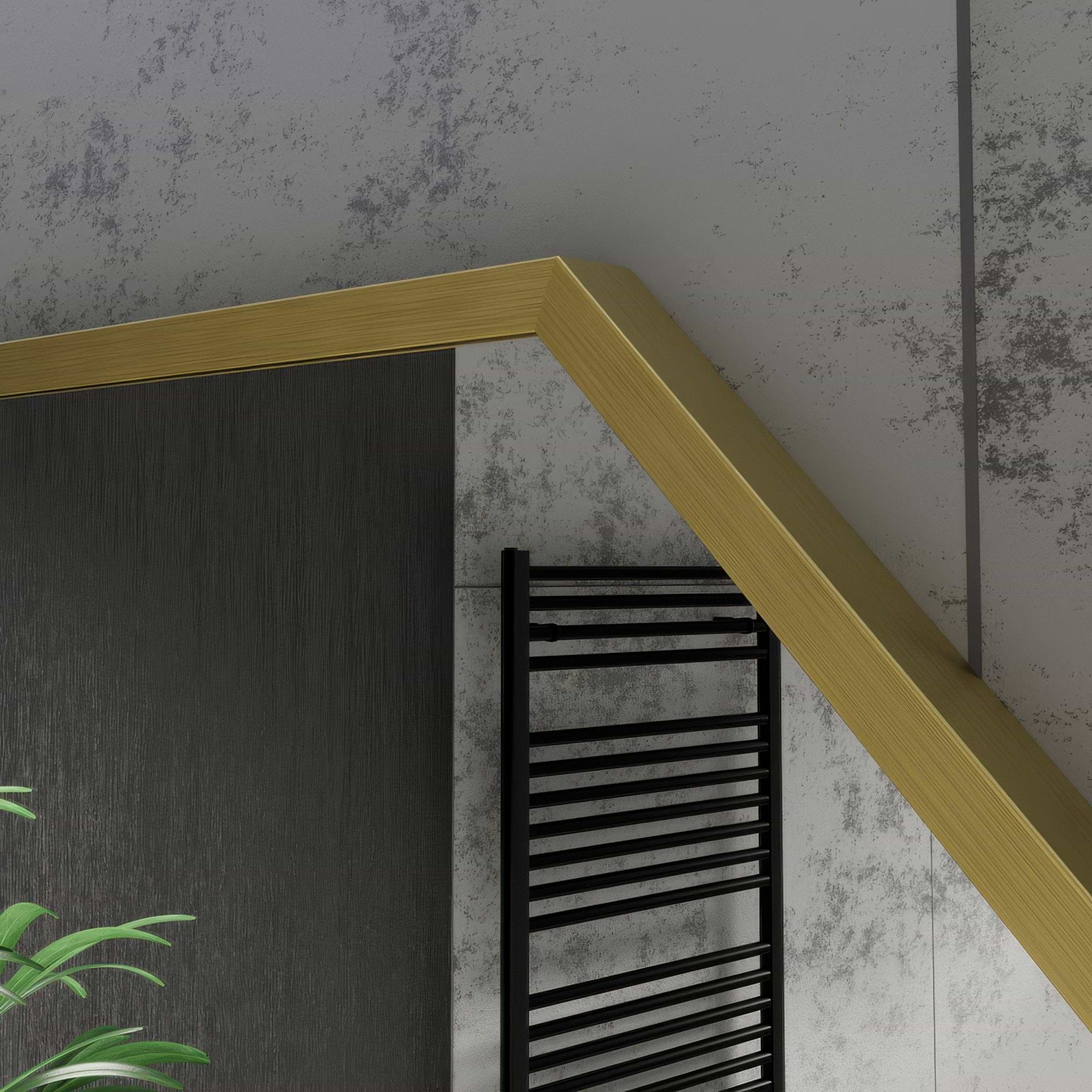 Docklands Octagon Mirror 60cm Brushed Brass - Hyperion Tiles