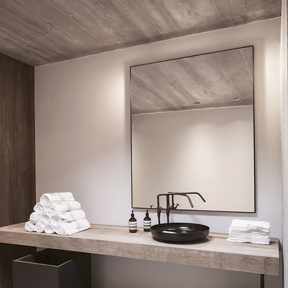 Docklands Rectangular Mirror 120x70cm Black - Hyperion Tiles