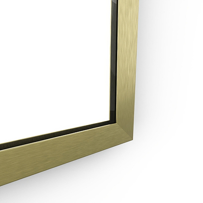 Docklands Rectangular Mirror 40x100cm Brushed Brass - Hyperion Tiles