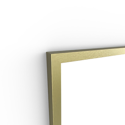 Docklands Rectangular Mirror 40x100cm Brushed Brass - Hyperion Tiles