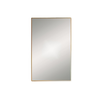 Docklands Rectangular Mirror 80x100cm Brushed Brass - Hyperion Tiles
