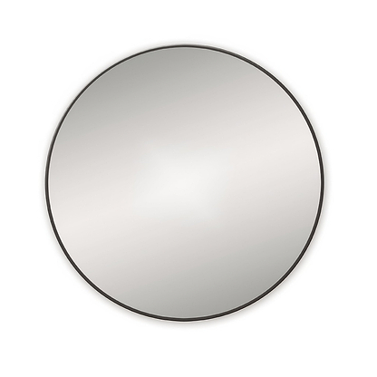 Docklands Round Mirror 60cm Black - Hyperion Tiles