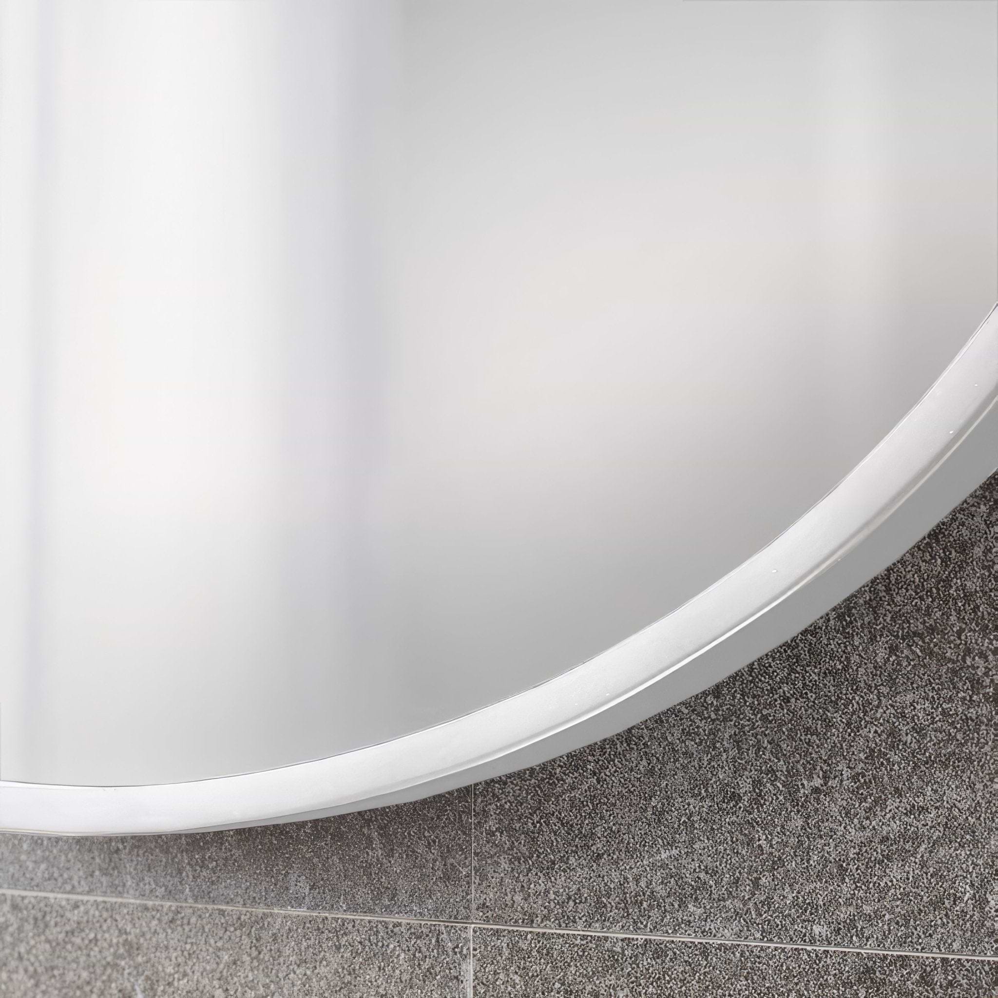 Docklands Round Mirror 60cm White - Hyperion Tiles