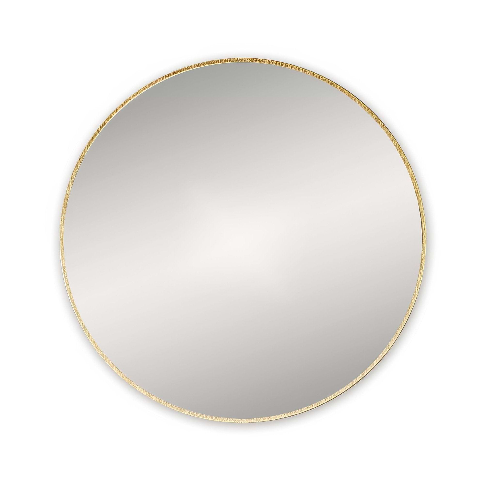 Docklands Round Mirror 80cm Brushed Brass - Hyperion Tiles