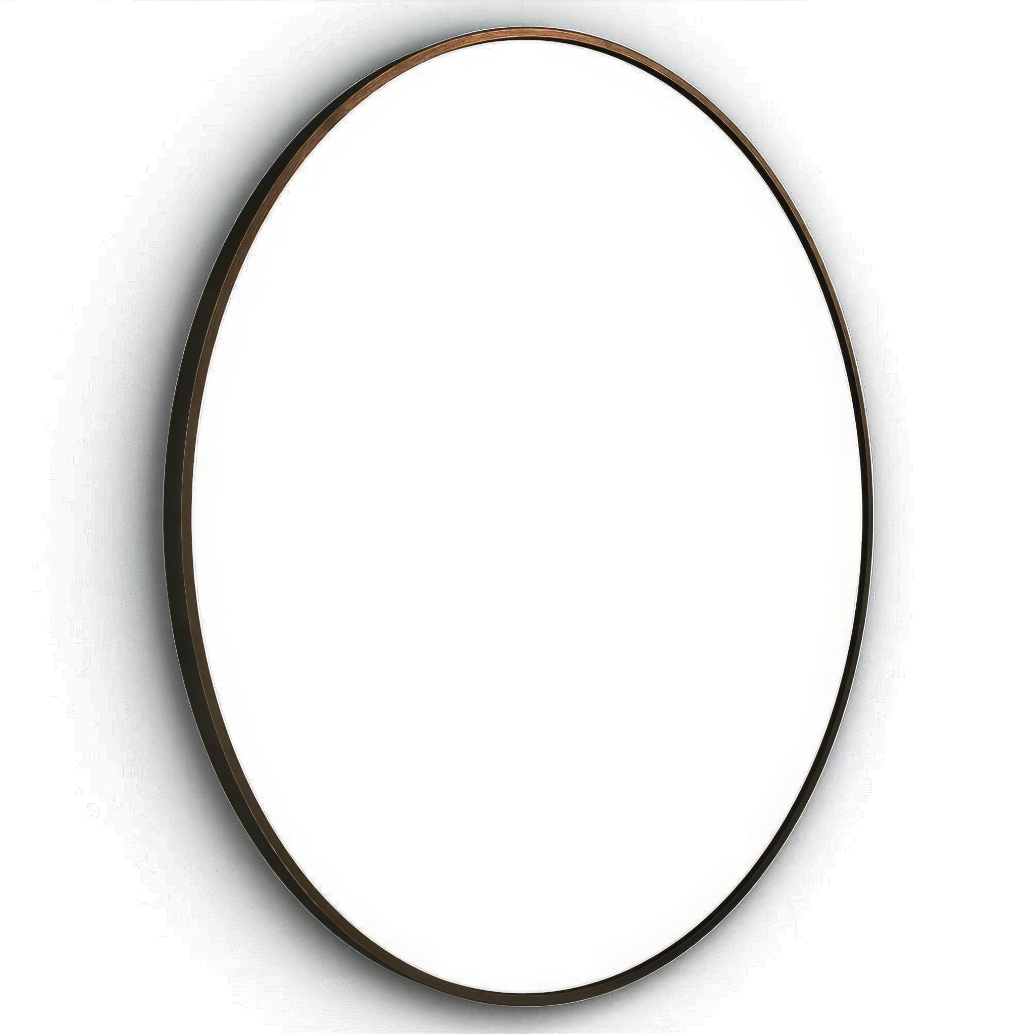 Docklands Round Mirror 80cm Brushed Bronze - Hyperion Tiles