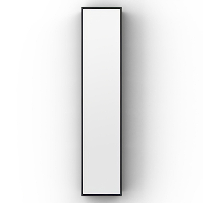 Dockside Mirror With Open Shelving 140x30cm in Black - Hyperion Tiles
