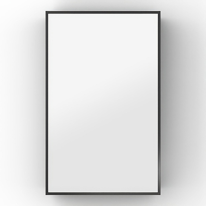 Dockside Mirror With Open Shelving 50 Black - Hyperion Tiles