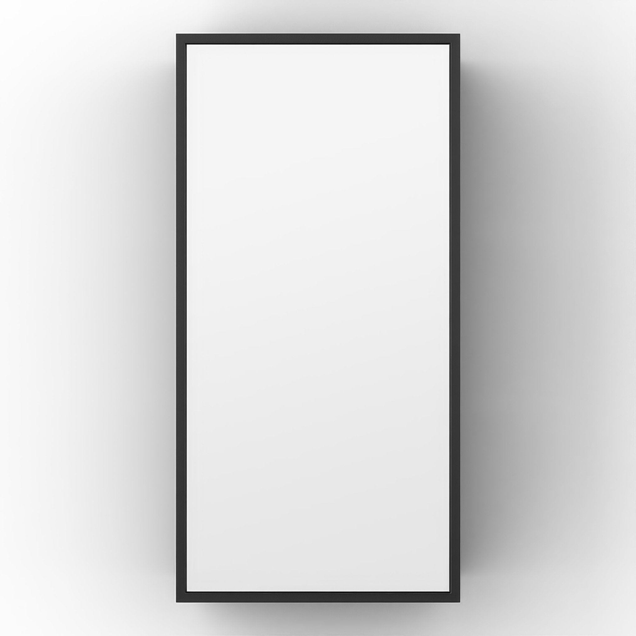 Dockside Mirror with Open Shelving Black 30x60cm in Black - Hyperion Tiles