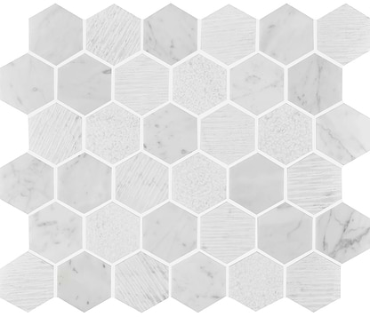 Nares Hexagon Marble Mosaic - Hyperion Tiles