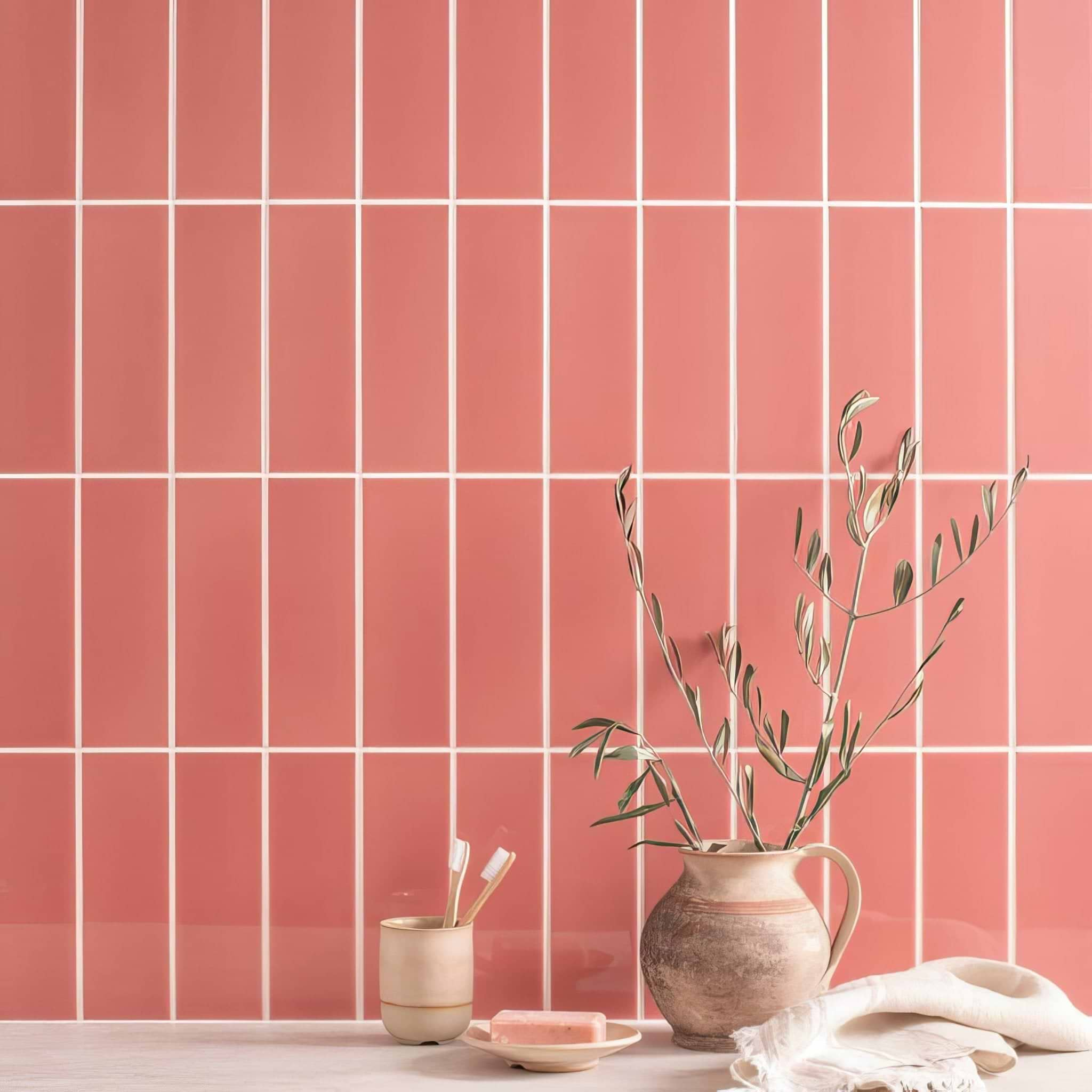 Duchy Pink Large Brick - Hyperion Tiles