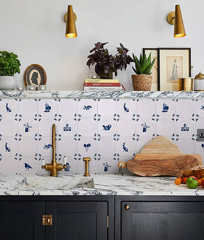 Dyrham Dairy Ceramic Decors Set Of 9 - Hyperion Tiles