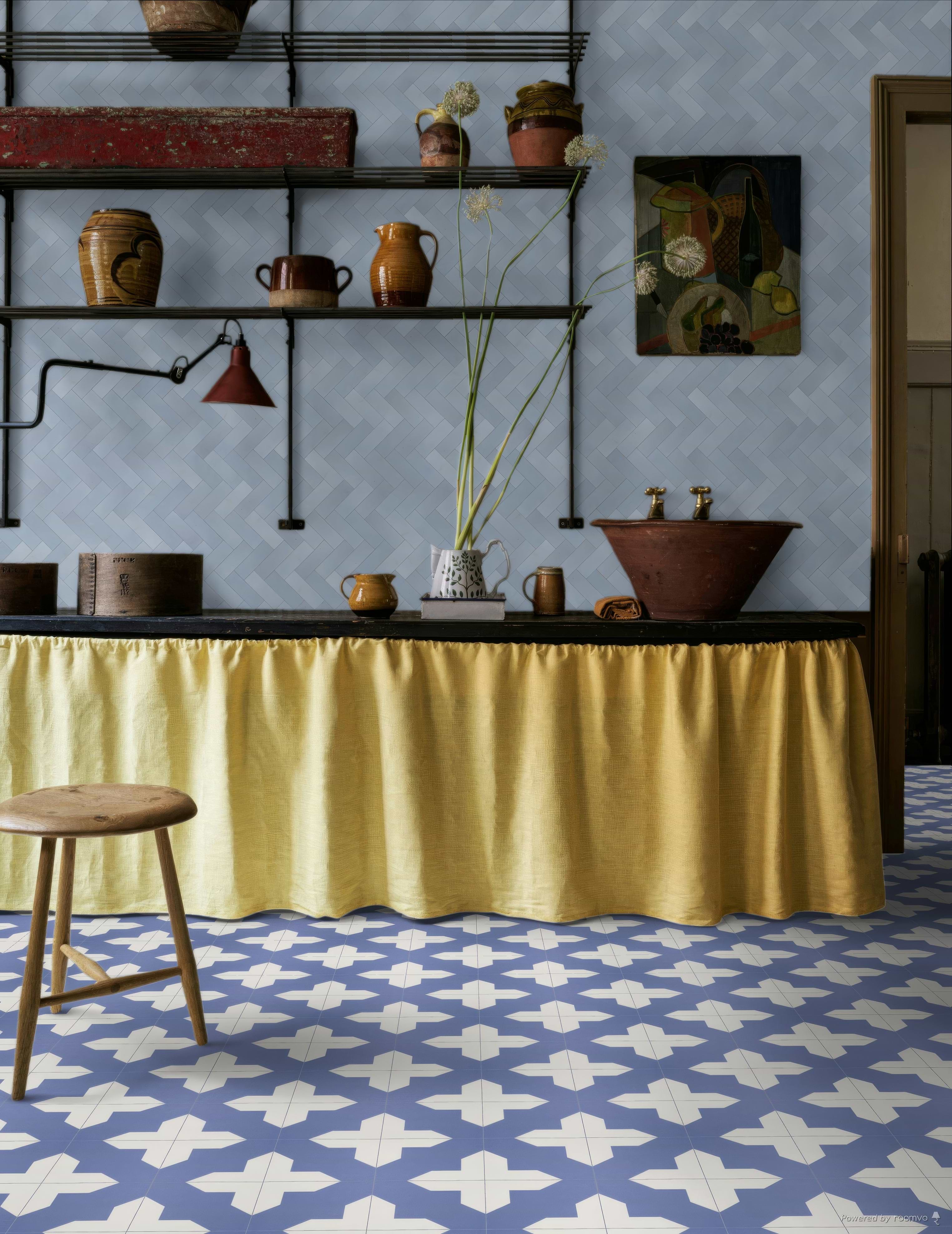 Medina Cornflower Blue Bejmat By Hyperion Tiles