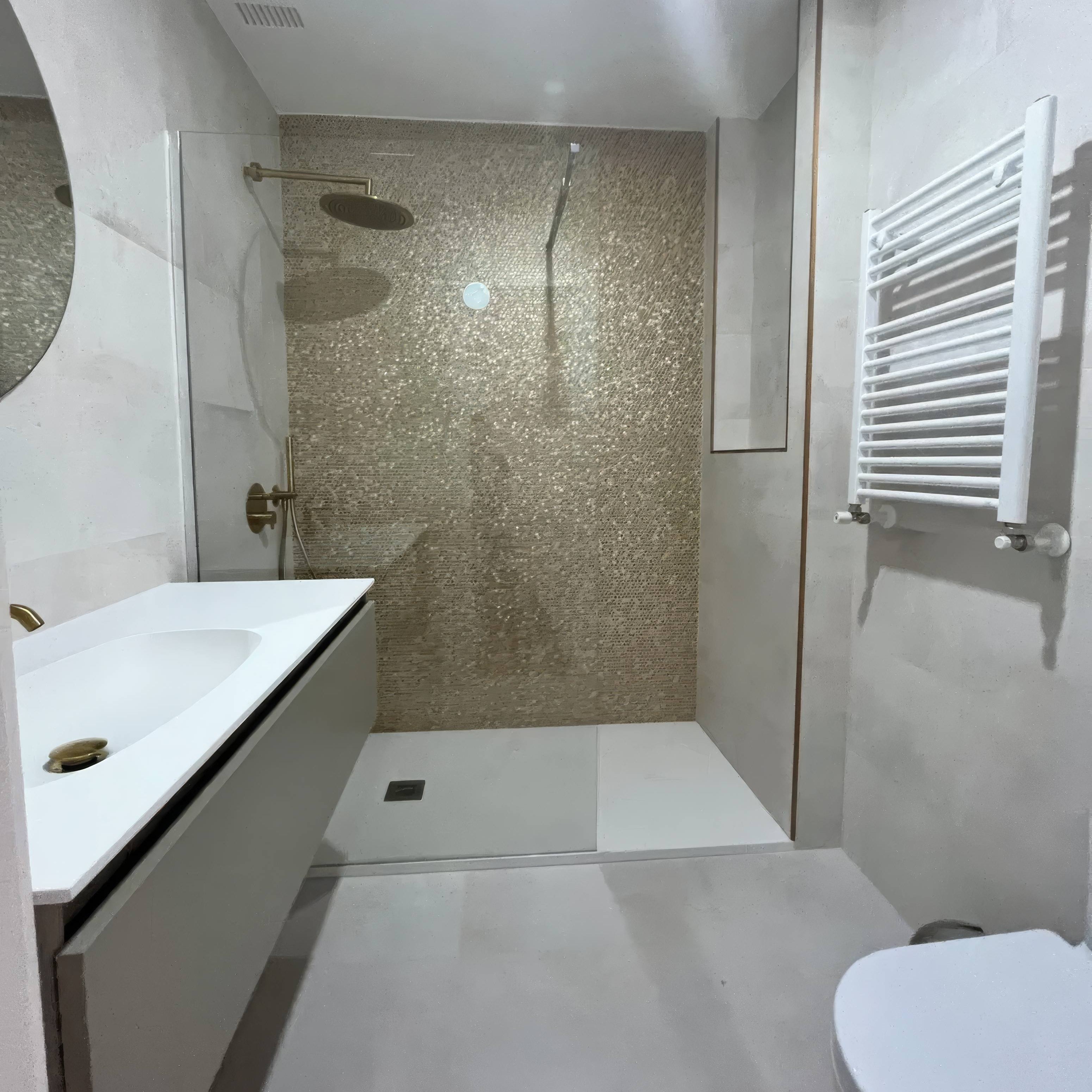 Gravity Aluminium Hexagon Gold Mosaic By Hyperion Tiles