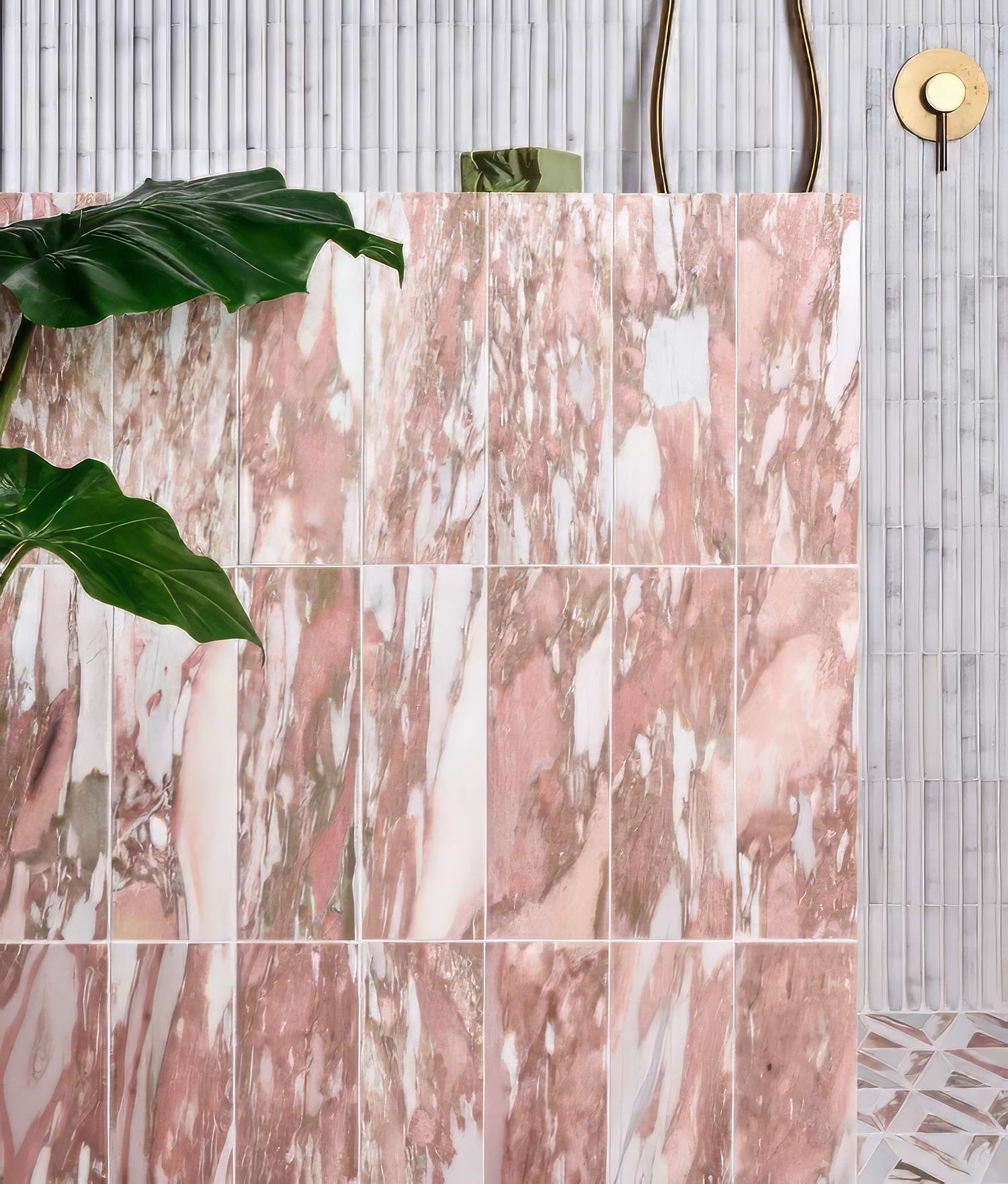 East Java Flamingo Marble Brick - Hyperion Tiles