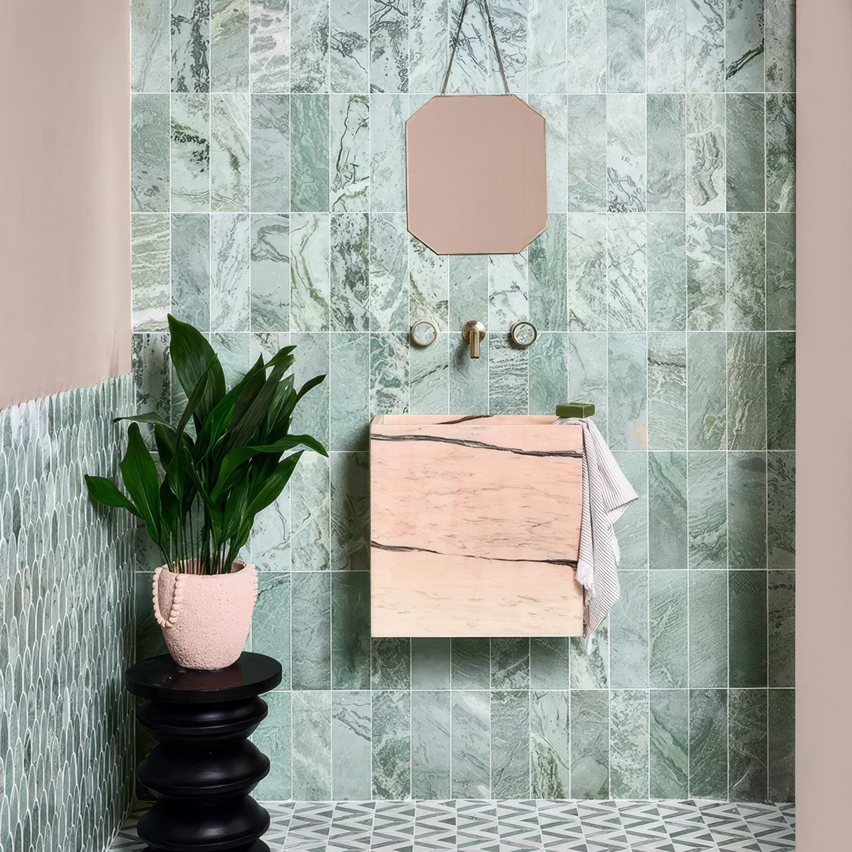 East Java Hummingbird Marble Honed Brick - Hyperion Tiles