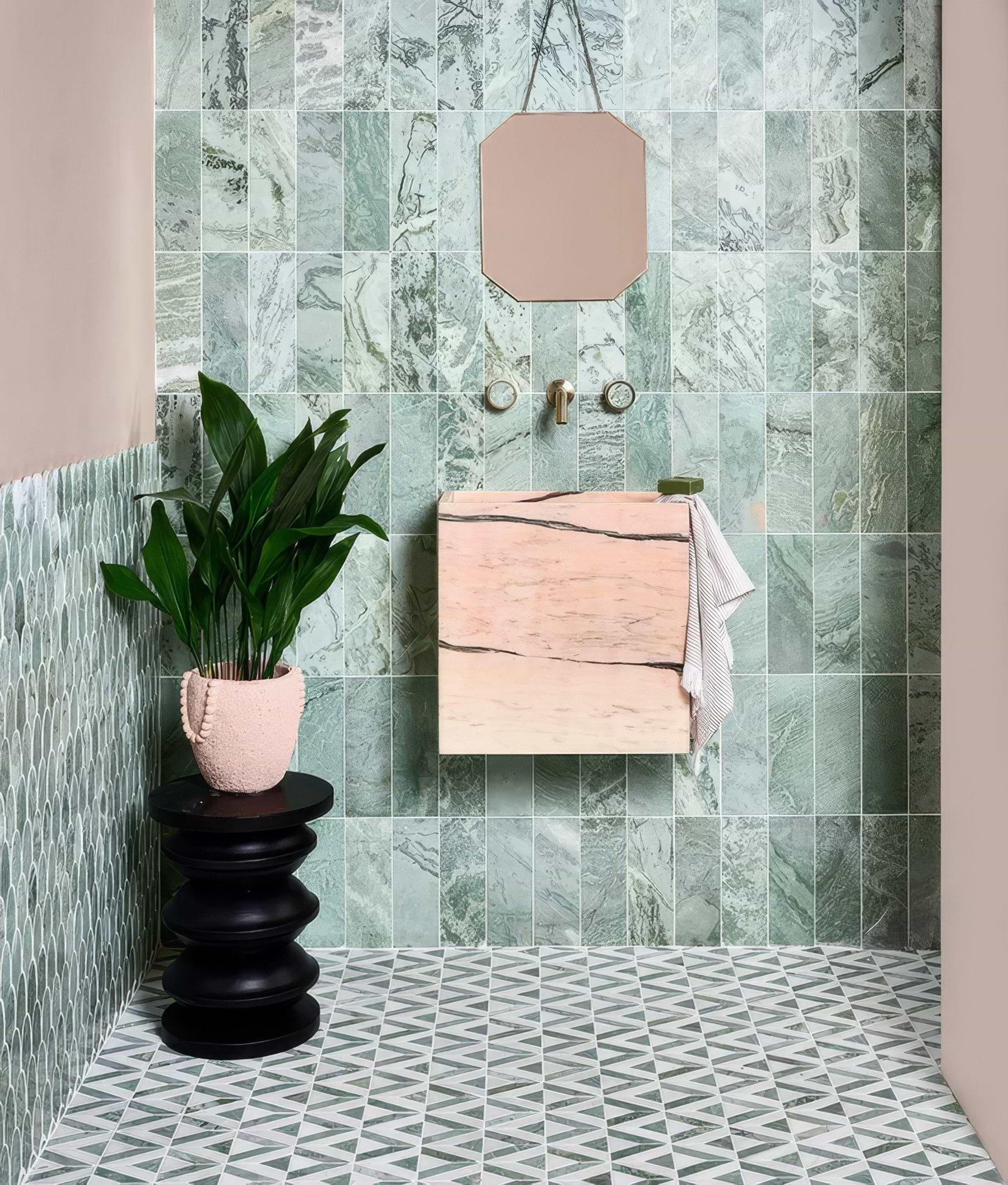 East Java Hummingbird Marble Honed Brick - Hyperion Tiles