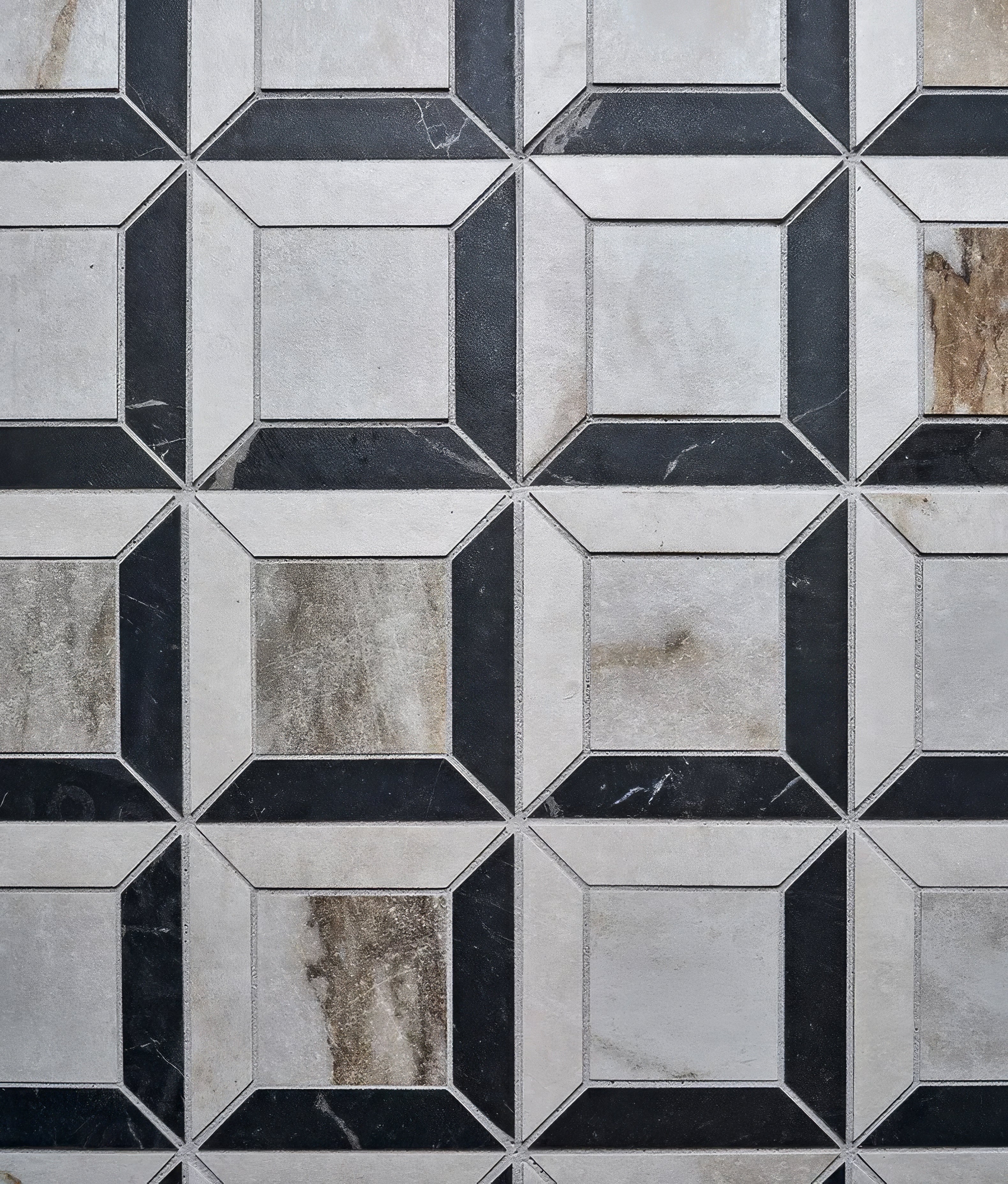 East Village Porcelain Quadrant Mosaic Oro - Hyperion Tile - Ca'Pietra