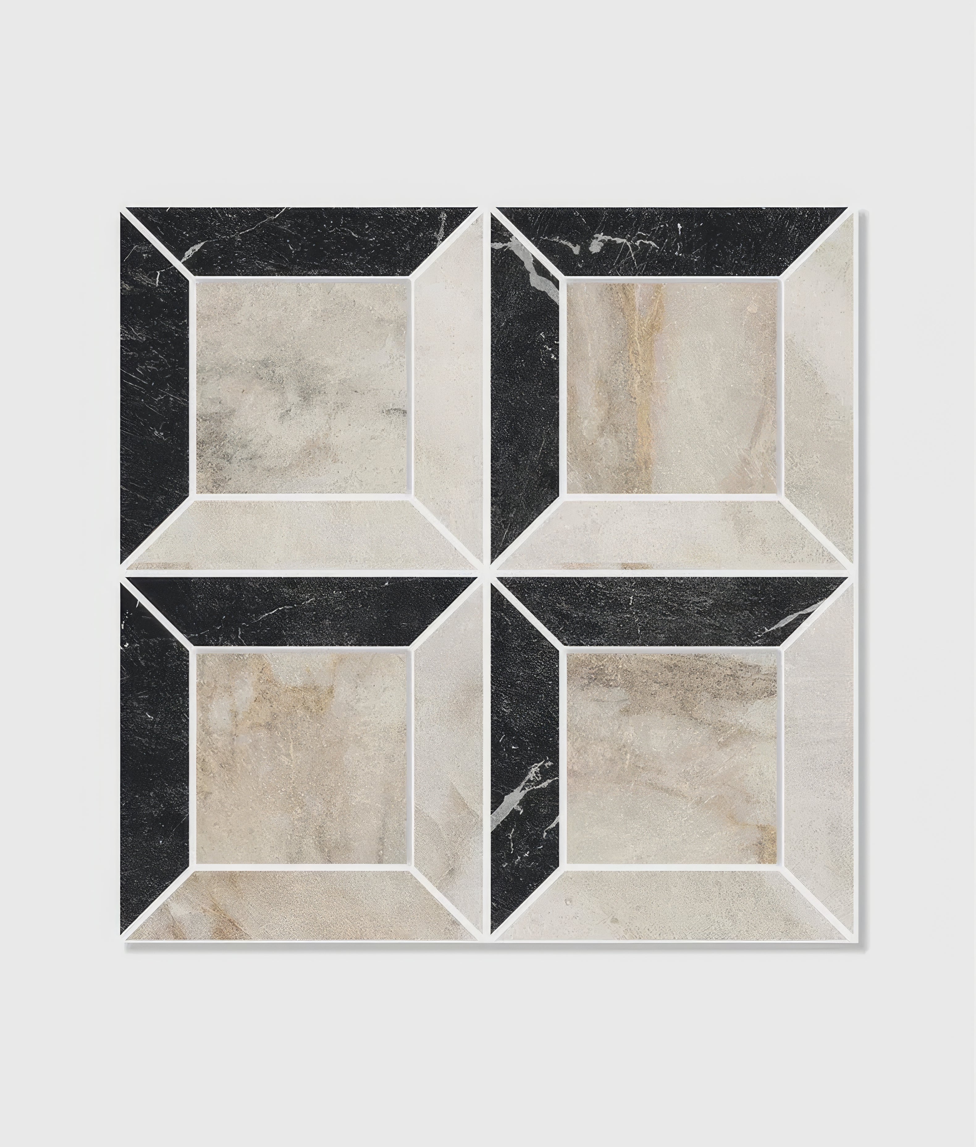 East Village Porcelain Quadrant Mosaic Oro - Hyperion Tile - Ca'Pietra