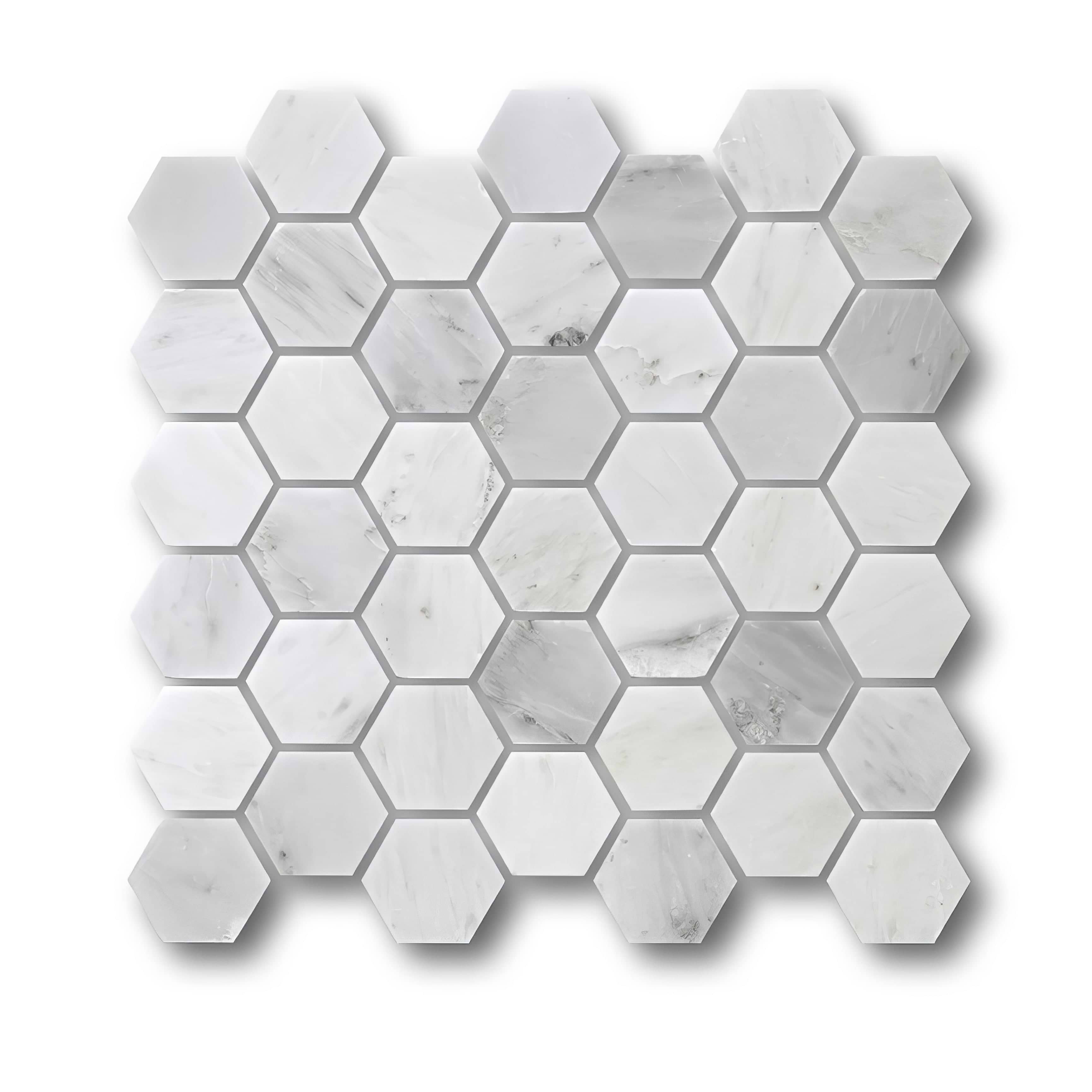 East Hampton Large Hexagon Mosaic - Hyperion Tiles