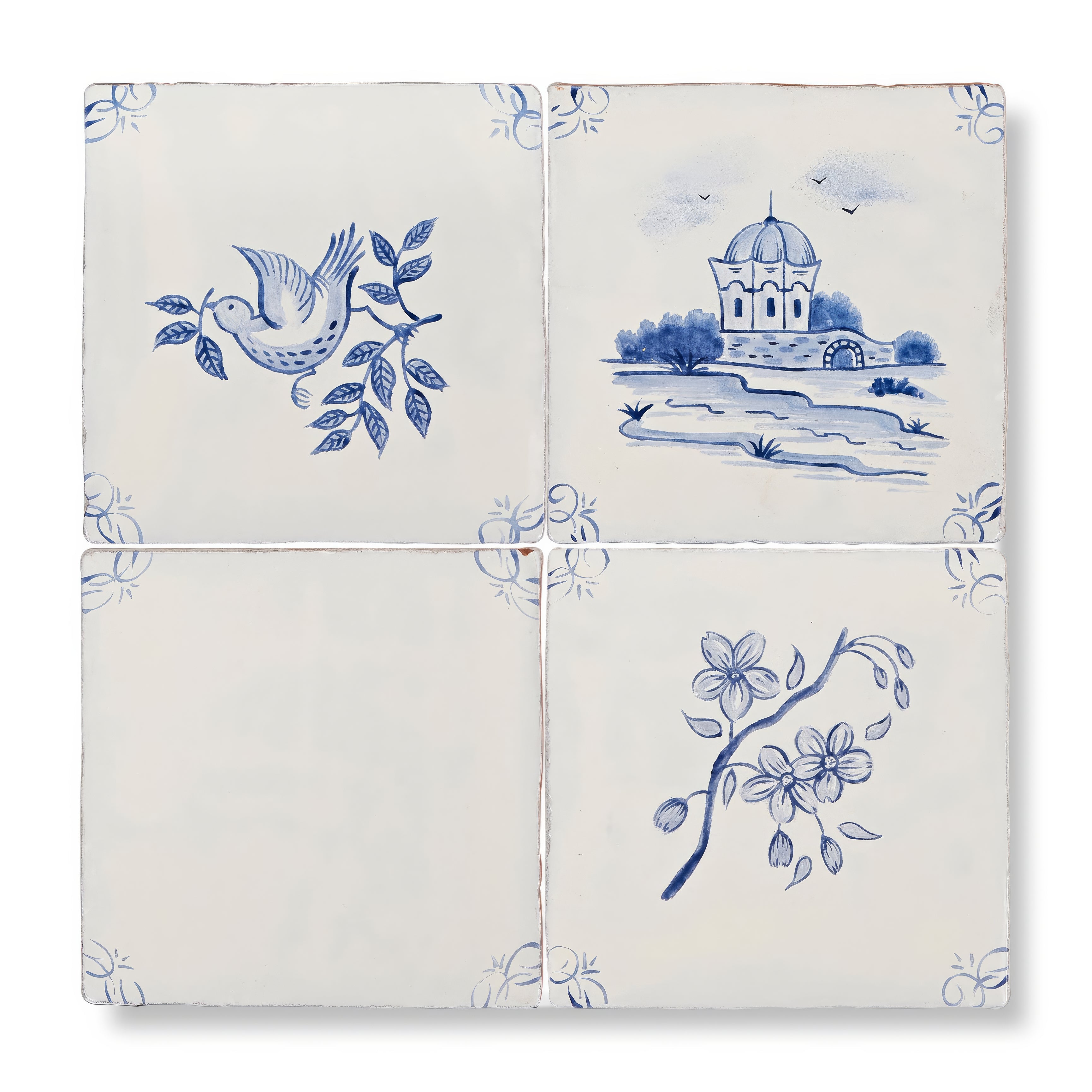 English Delft Blossom - Hyperion Tiles - Fired Earth