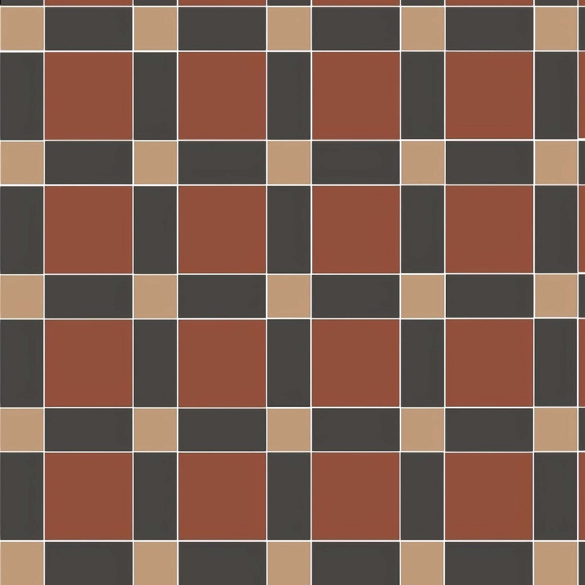 Edinburgh Buff Red and Black - Hyperion Tiles