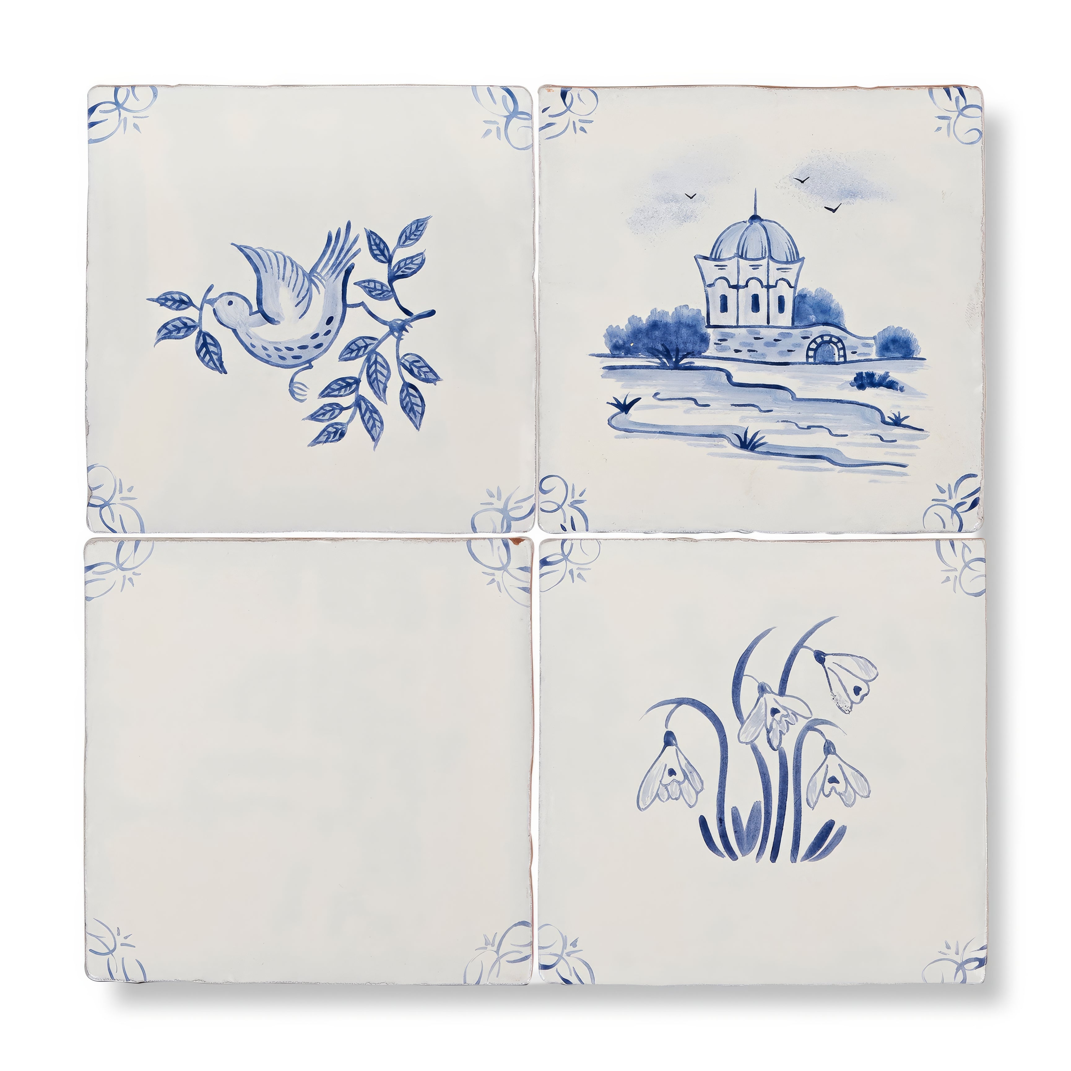 English Delft Snowdrop - Fired Earth - Hyperion Tiles