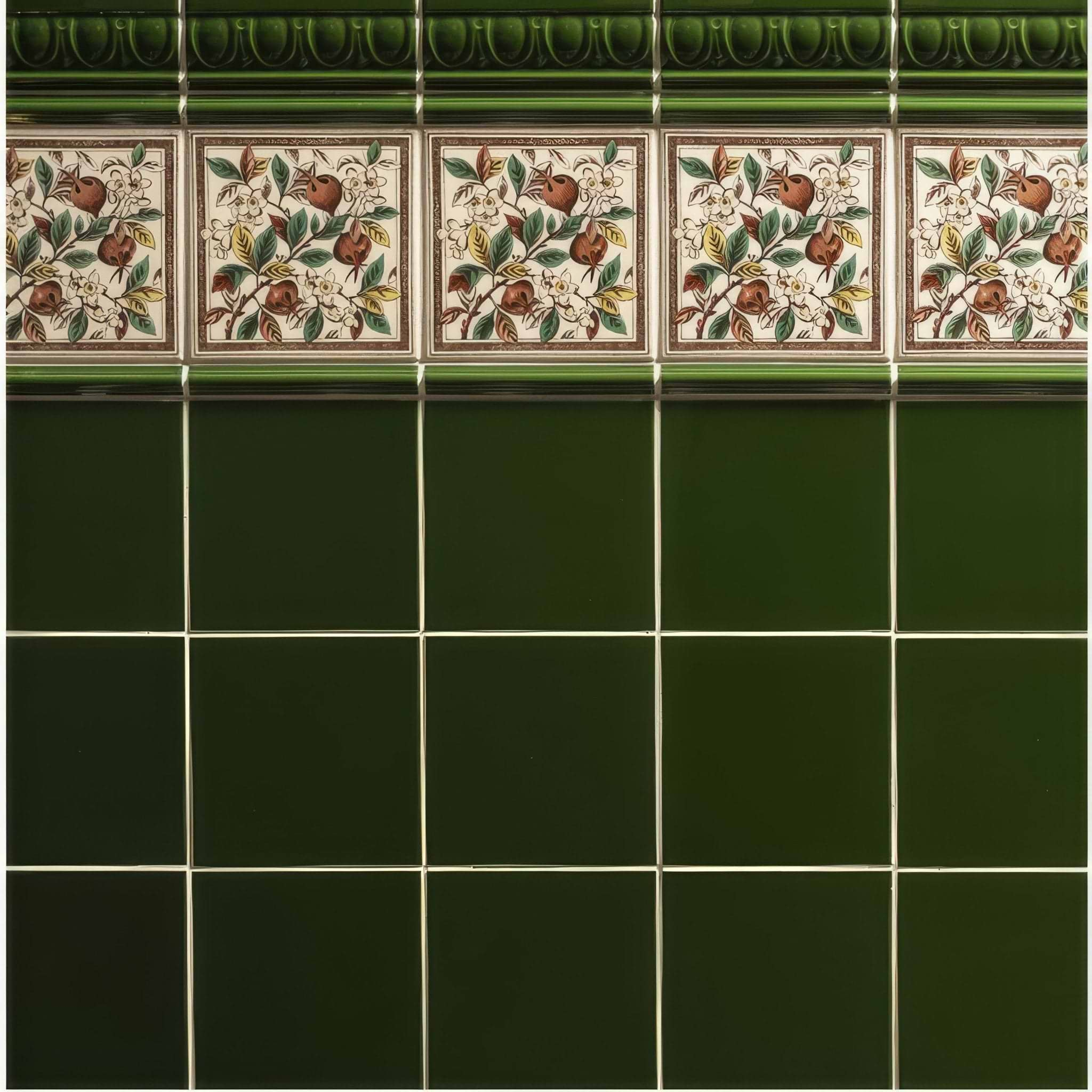 Edwardian Green Field Tile - Hyperion Tiles