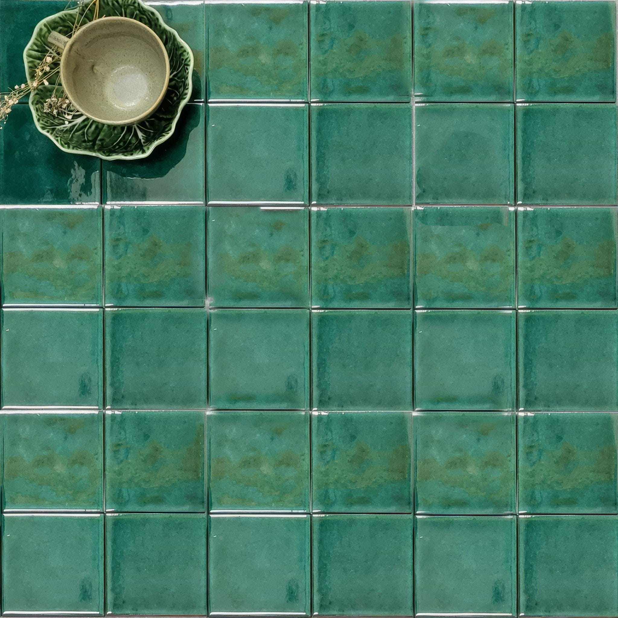 Emerald Glazed Square Tile - Hyperion Tiles