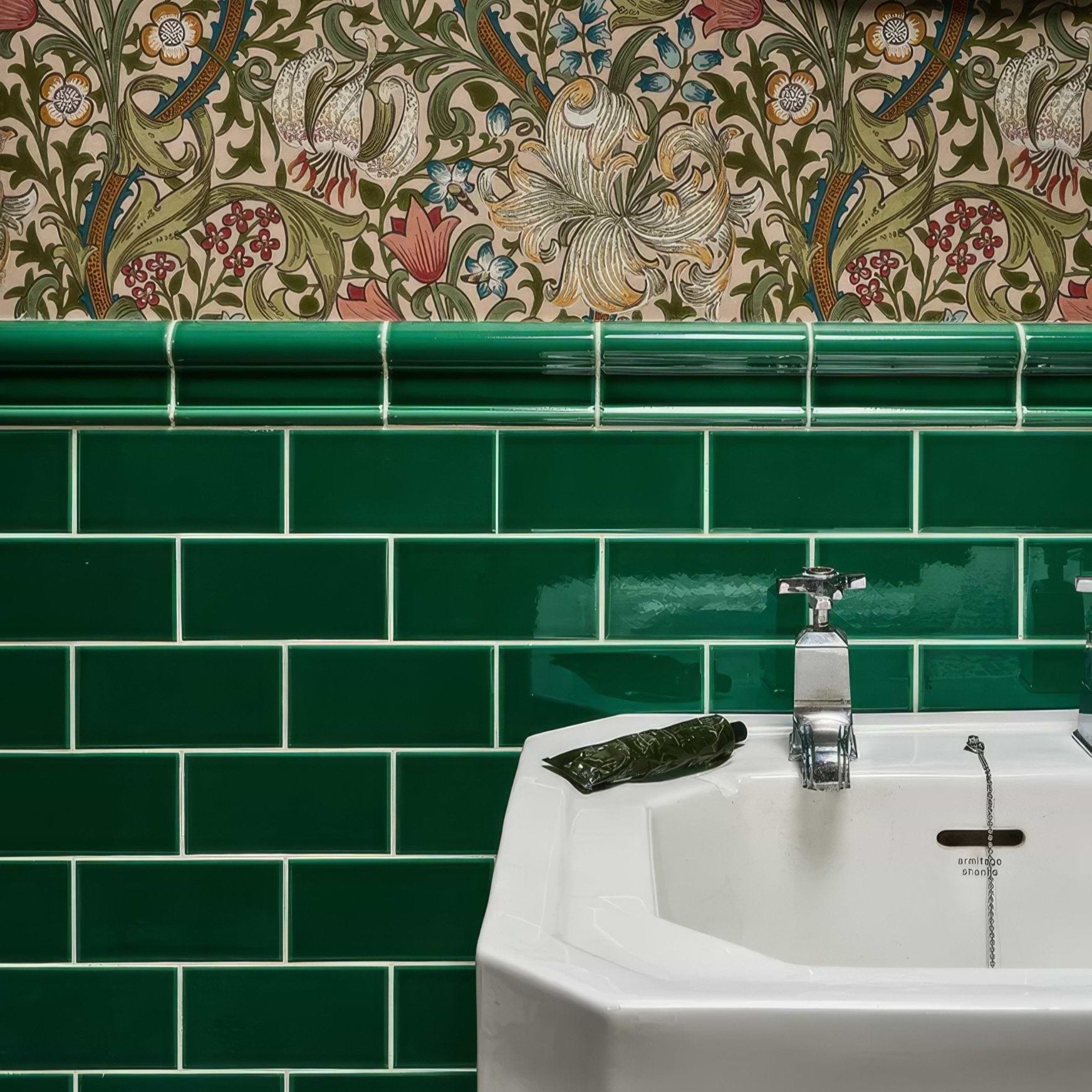 Emerald Green Metro Crackle Glaze - Hyperion Tiles