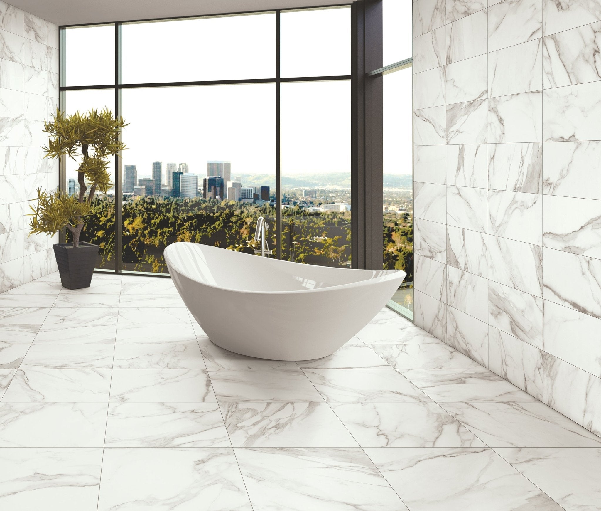 Energy Stone Calacatta 60 x 60cm - Hyperion Tiles