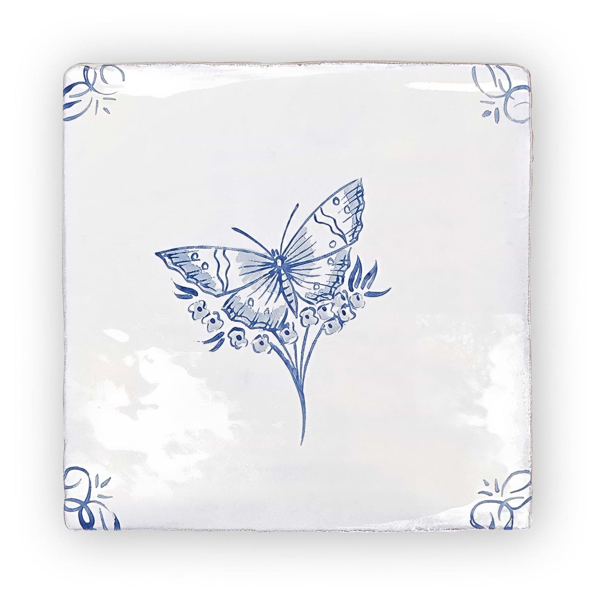 English Delft Butterfly 1 - Hyperion Tiles