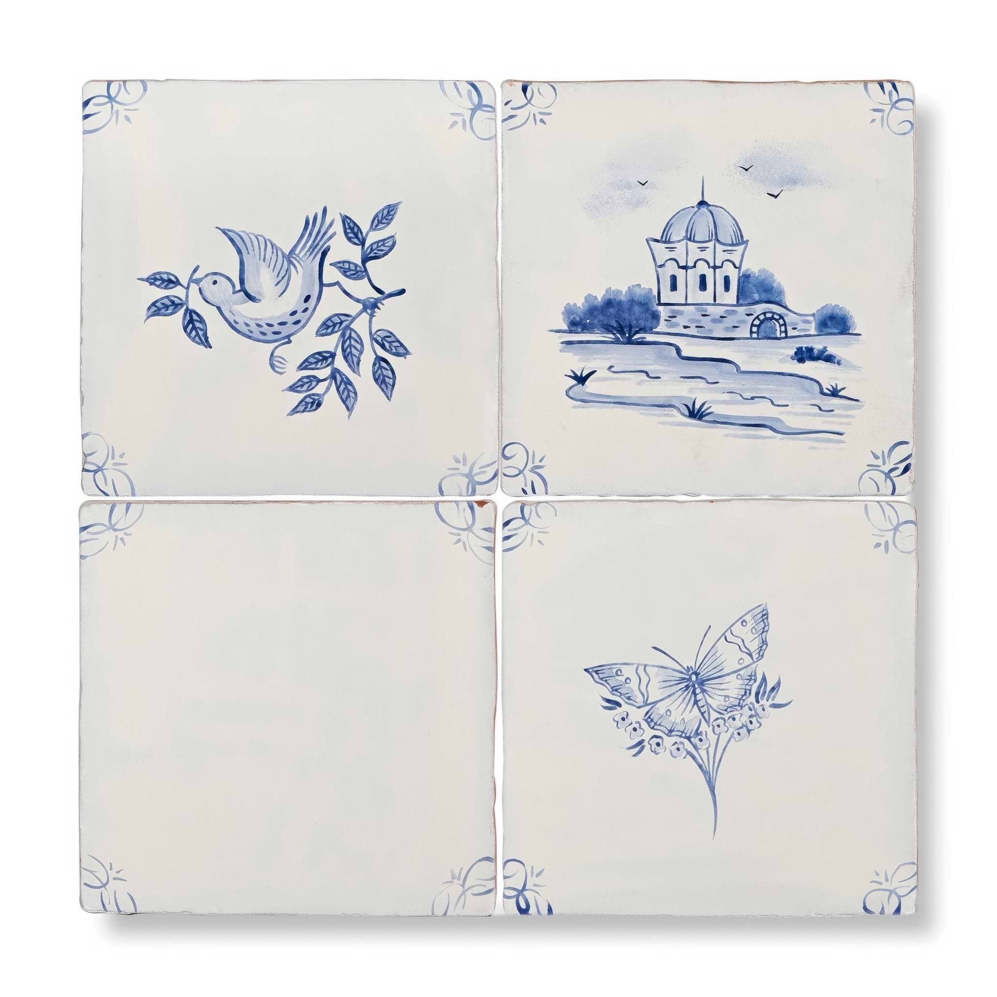 English Delft Butterfly 1 - Hyperion Tiles