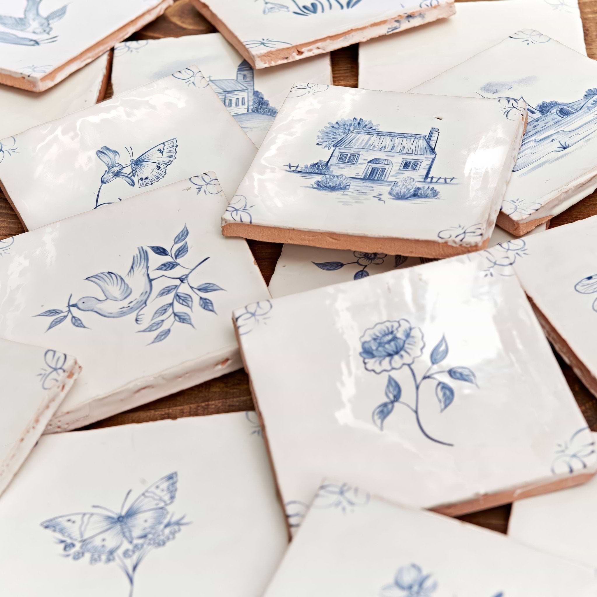 English Delft Butterfly 2 - Hyperion Tiles