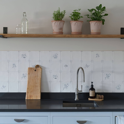 English Delft Charcoal Corners - Hyperion Tiles
