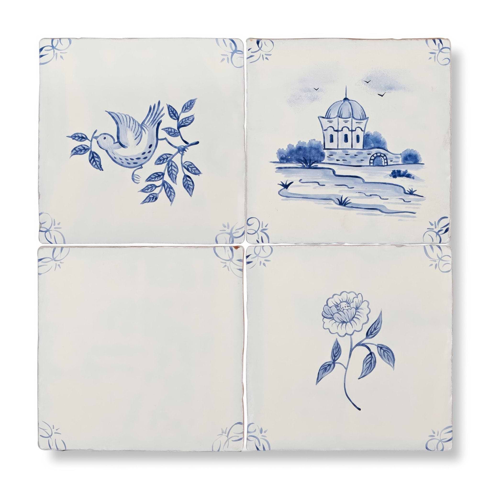English Delft Peony - Hyperion Tiles