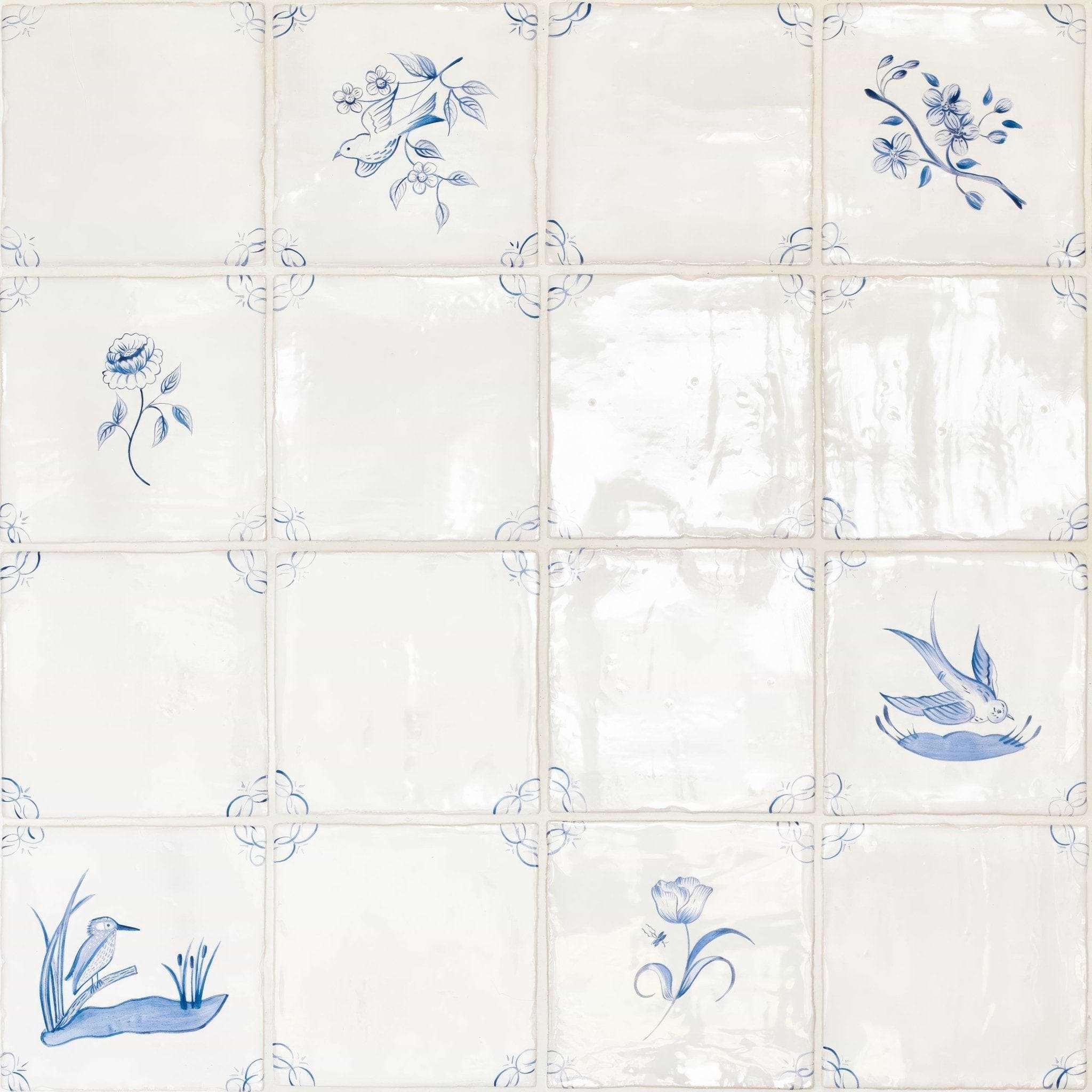 English Delft Peony - Hyperion Tiles