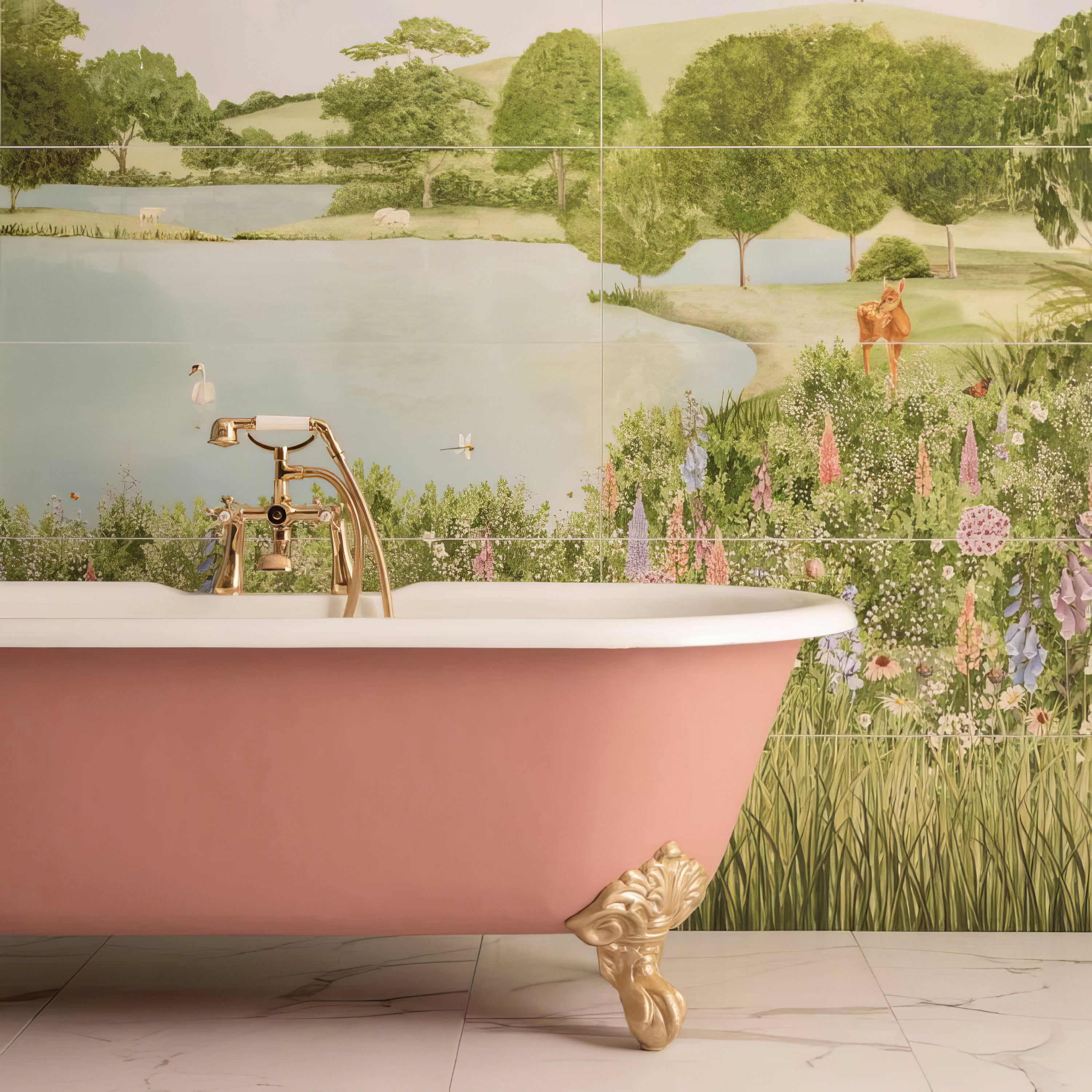 English Garden Mural | Hyperion Tiles