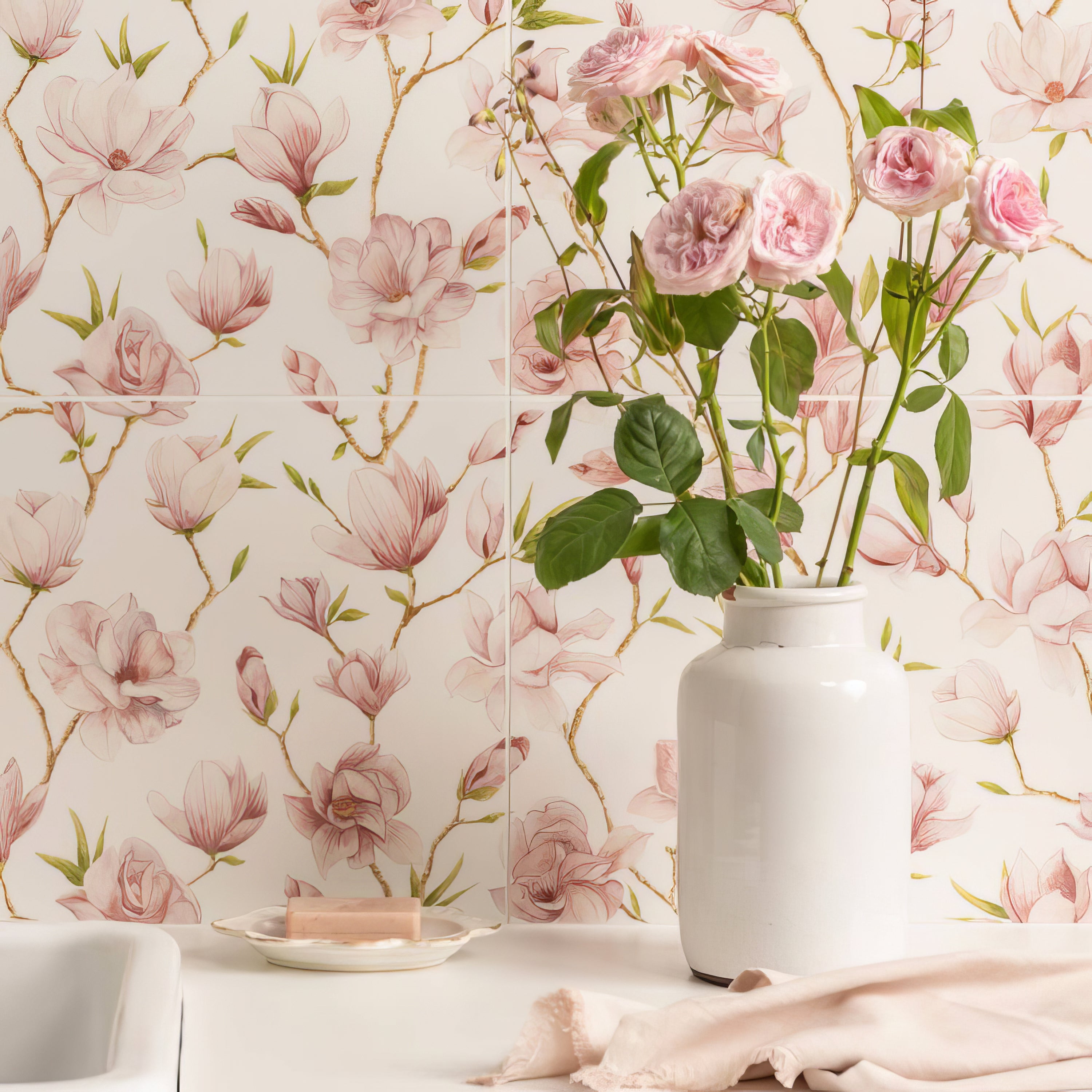 English Garden Magnolia Single Tile - Hyperion Tiles