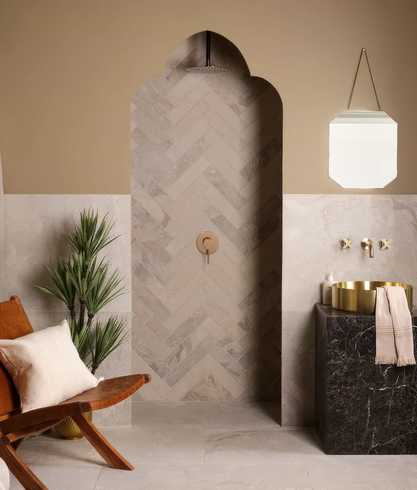 Enki Limestone Parquet Velvet Finish - Hyperion Tiles