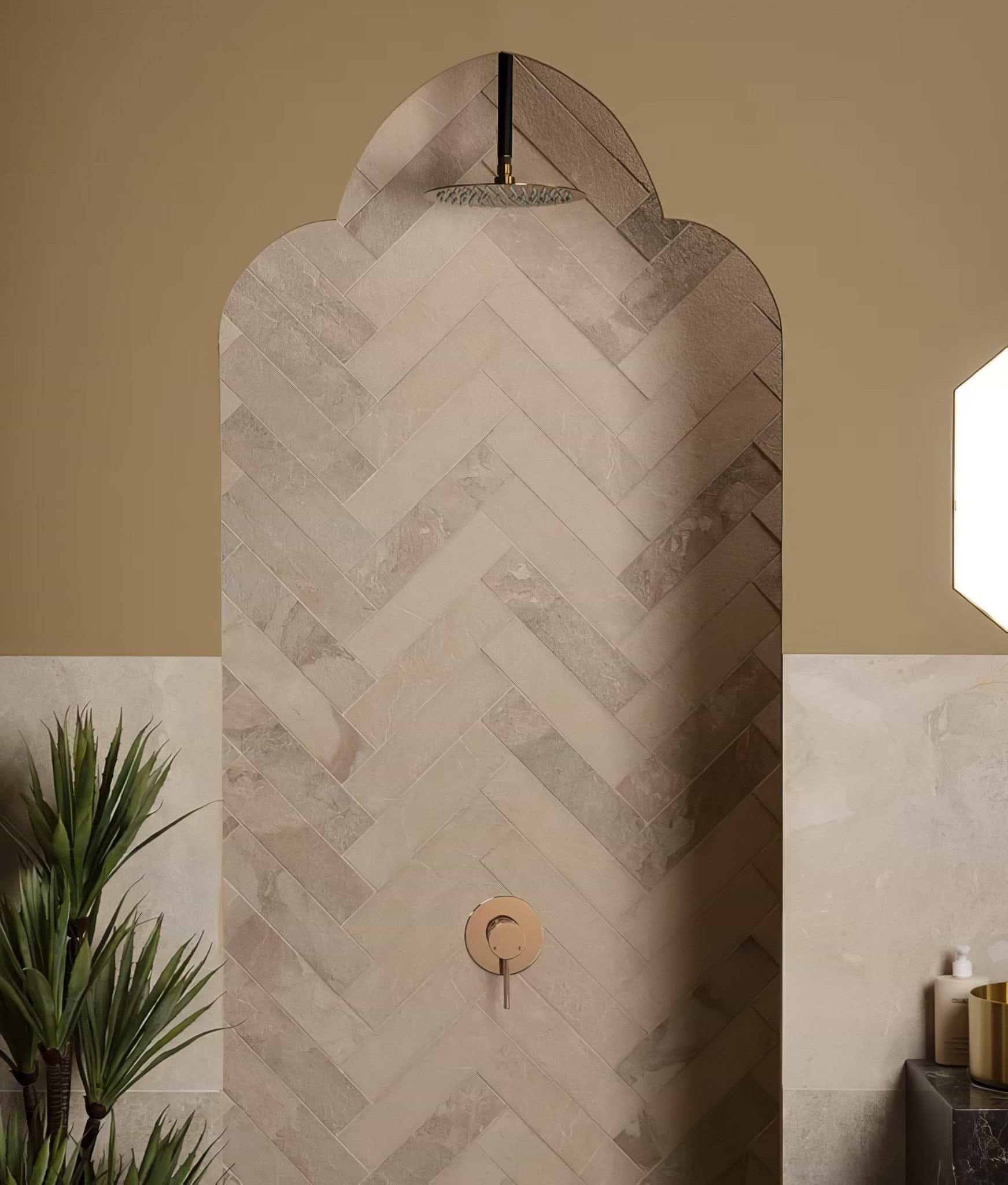 Enki Limestone Parquet Velvet Finish - Hyperion Tiles