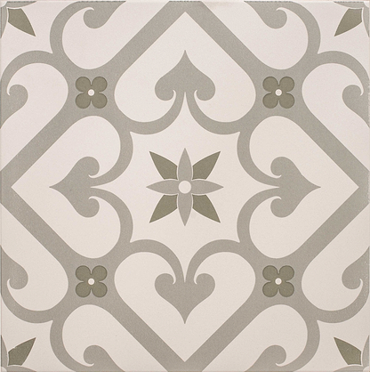Epoque Green On Chalk - Hyperion Tiles