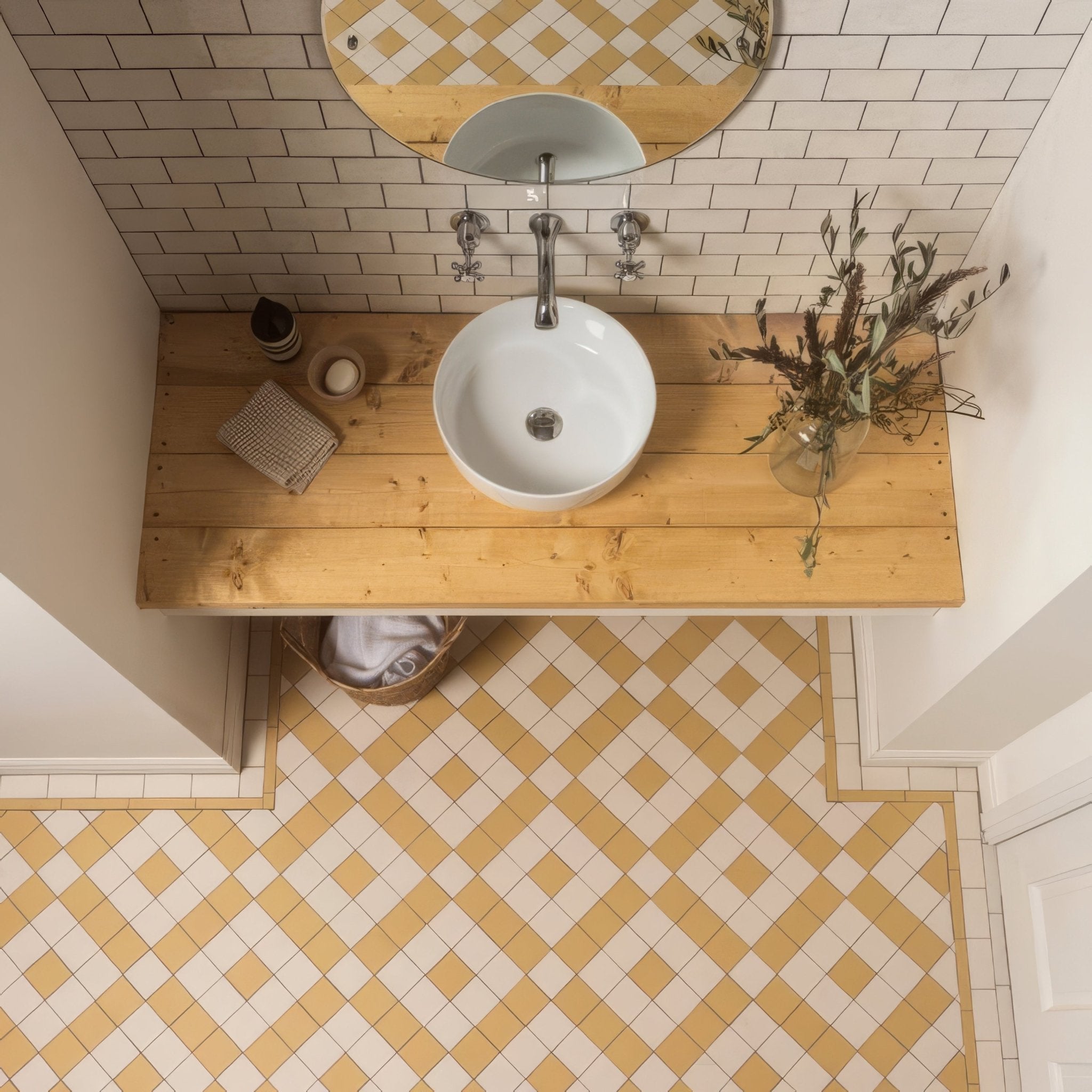 Exeter Dover White & Hawthorn Yellow - Hyperion Tiles